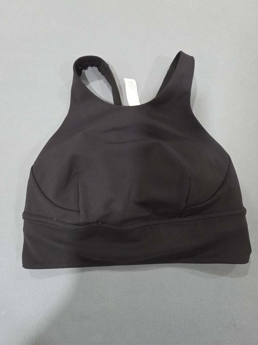 Lululemon Wunder Train Longline Racerback Sports Bra, Black, Size 6, Medium supp